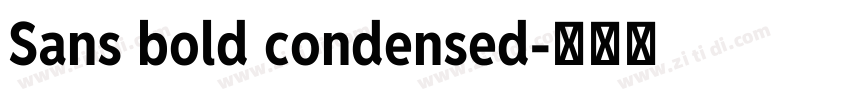 Sans bold condensed字体转换